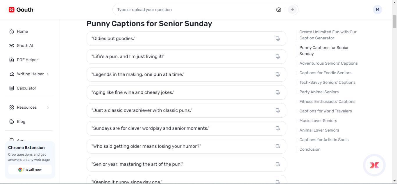 Boost Your Sunday Posts with Gauth: The Perfect Tool for Senior Sunday Post Captions